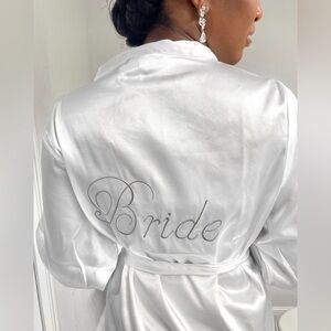 Bride Embroidered Satin Robe *BRAND NEW*